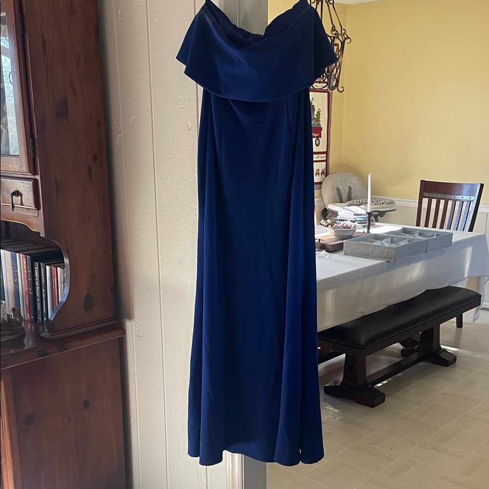 Lulu's Strapless Royal Blue Dress